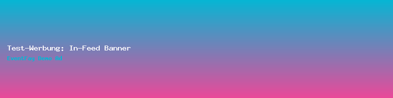Test-Werbung: In-Feed Banner