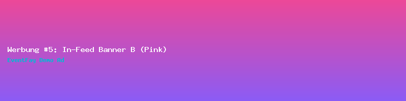 Werbung #5: In-Feed Banner B (Pink)